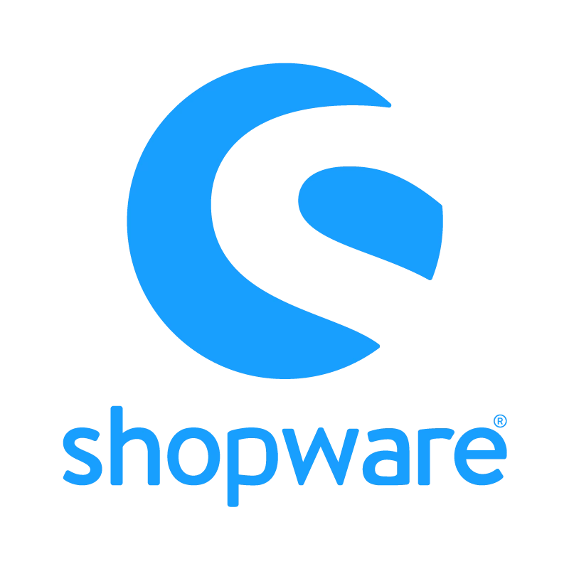 Blue logo of the Shopware content management system